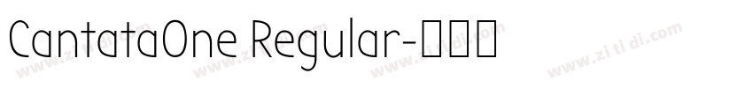CantataOne Regular字体转换